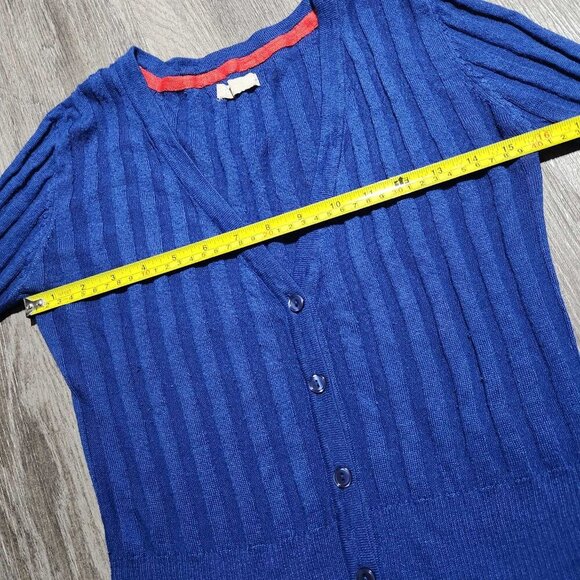 Vintage royal blue ribbed cardigan ✦ y2k classic button up cardigan ✦ - Picture 12 of 13